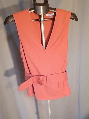 Antonio Melani Coral Sleeveless Wrap Belted Top